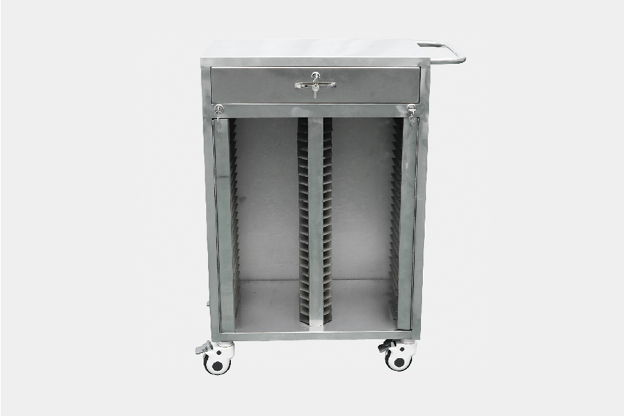 b28 不銹鋼病歷夾車（50格）(尺寸可定制)