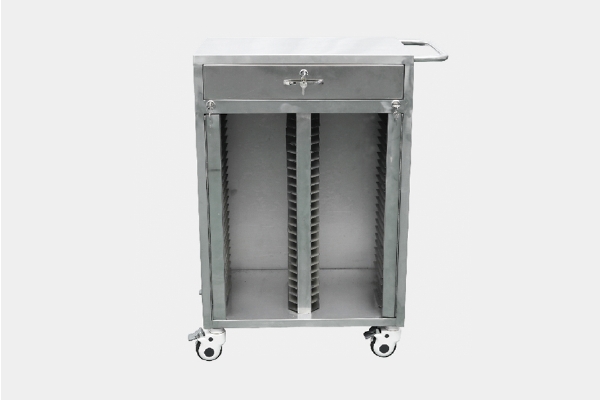 b28 不銹鋼病歷夾車（50格）(尺寸可定制)